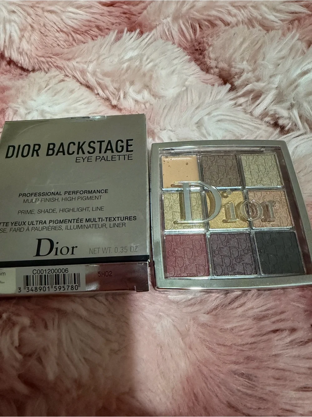 Dior Backstage Eye Palette — Gold, Champagne, Olive, Mauve, Plum, Black